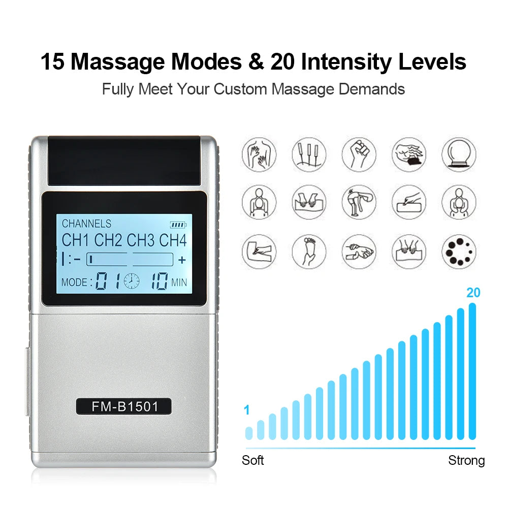 15 Modes EMS Electric Body Massager-Muscle Stimulator